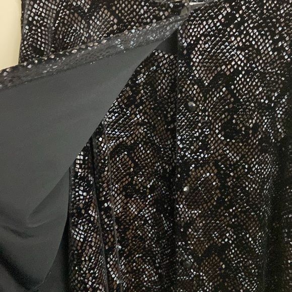 Robbie Bee Velvet Snake Print Shimmer Twin Set size 18W Business Casual Fall - Picture 6 of 11